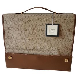 Christian Dior-Bags Briefcases-Cognac