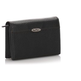 Autre Marque-Ferragamo Black Leather Coin Pouch-Black