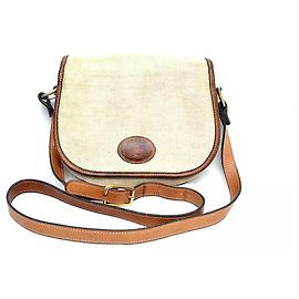 Longchamp Small Crossbody Bag Cream Canvas Cream