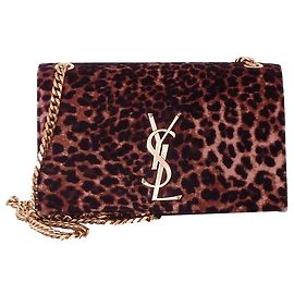 SAINT LAURENT SAC KATE VELOURS LEOPARD Multicolore