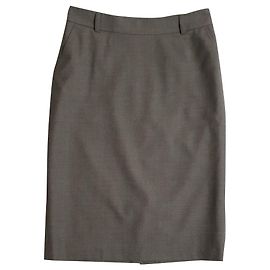 Rodier Wool Skirt Grey Brown Brown Multiple colors Grey