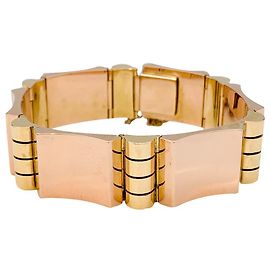 inconnue Pulseira de tanque em ouro amarelo e rosa. Outro