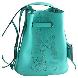 Borsa a secchiello Lancel Le Huit blu in pelle Blu Blu chiaro Turchese