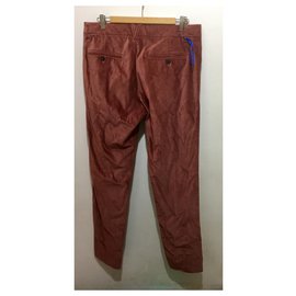 Versace-Pantalones de terciopelo, ESO 50, fr 46, Delaware 44, US M-Castaño,Rosa