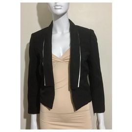 Balenciaga-Kurz geschnittene Jacke im Smoking-Stil-Schwarz