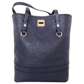 LOUIS VUITTON SAC CITADINE PM CUIR MONOGRAM EMPREINTE Bleu Marine