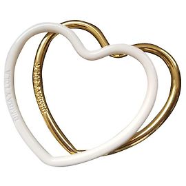 Bimba & Lola Pulsera con forma de corazón Blanco Dorado