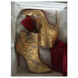 Christian Louboutin-Ankle Boots-Golden
