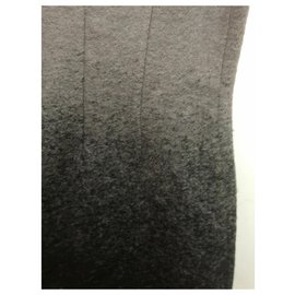 Clements Ribeiro-Vestido de mezcla de lana-Negro,Gris,Gris antracita