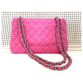 Chanel-BOLSO CHANEL MODELO GRANDE CLÁSICO SIN TIEMPO-Fucsia