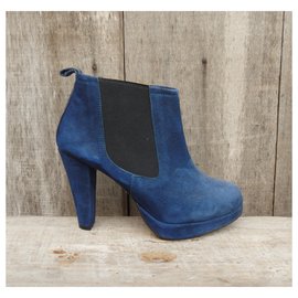 Ganni-ankle boots ganni modelo Fiona p 36-Azul