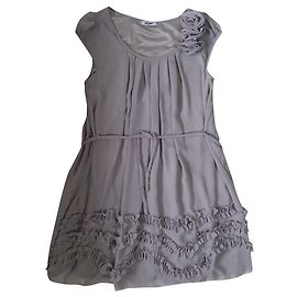 Vestido de seda gris Suncoo Gris