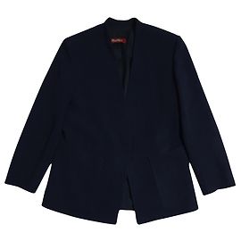 Blazer bleu marine Max Mara Studio Bleu Marine