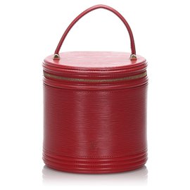 Louis Vuitton-Louis Vuitton Red Epi Cannes Vanity Case-Red