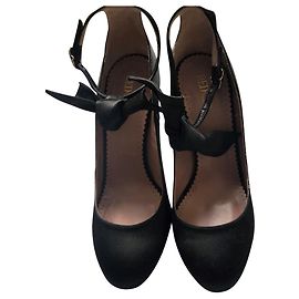 Red Valentino Black Satin Heels Black