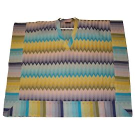 Caftán de punto Missoni Mare Sunset zigzag multicolor Multicolor