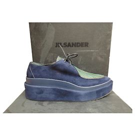 derbies compensés Jil Sander p 36 1/2 état comme neuf Bleu