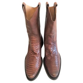 Autre Marque-Goldwin men's brand new cowboy style boots-Light brown