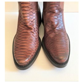Autre Marque-Goldwin men's brand new cowboy style boots-Light brown