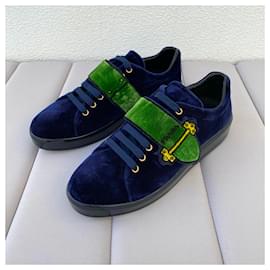 Prada-Zapatillas-Negro,Verde,Azul marino