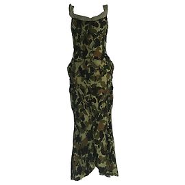Junya Watanabe - Robe asymétrique camouflage Multicolore