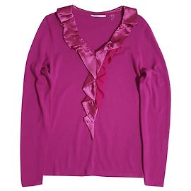 Pull en coton violet Elie Tahari Taille M Violet