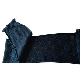 Louis Vuitton-Lenços-Azul escuro