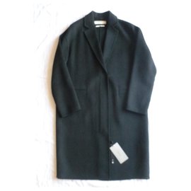 Zara-Manteau fade en laine-Noir
