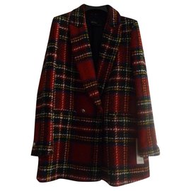 Zara Abrigo de lana Multicolor
