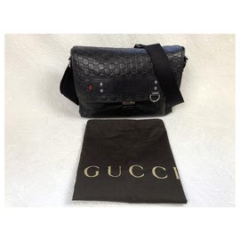 Gucci-Gucci Signature - Bolso de hombro en piel-Negro