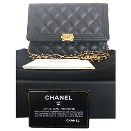Sac Boys Wallets On Chain Chanel Noir