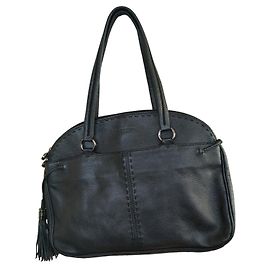 Lancel Black Leather Handbag Black