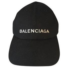 Balenciaga-gorra con logo bordado-Negro
