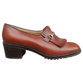 J.M. WESTON-JM Weston p vintage heeled moccasins 35,5-Brown