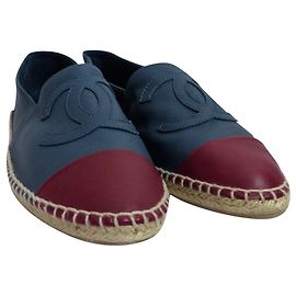 Chanel Espadrilles Bleu Bordeaux