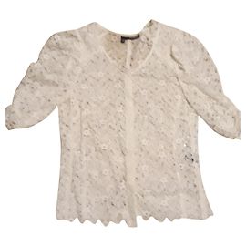 The Kooples lace blouse eggshell cotton Eggshell