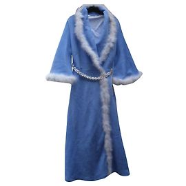 Autre Marque Bata azul claro de acrílico con cinturón de perlas Azul claro