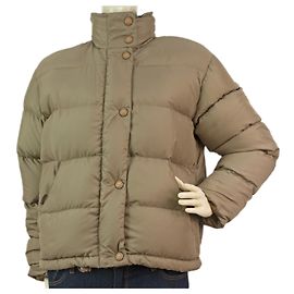 ARMANI JEANS Jaqueta Puffer Womans bege - Sz 38 Bege