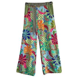 Trina Turk Pantalon large fleuri Multicolore