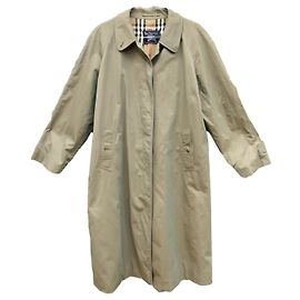 Burberry mujer impermeable vintage t 46 Puro algodón Caqui