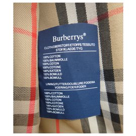 Burberry-imperméable femme Burberry vintage t 46 en pur coton-Kaki