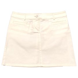 Saia D&G de algodão creme stretch Cru