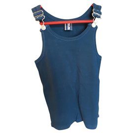 Jean Paul Gaultier-Camisola de alças do JPG do vintage-Azul
