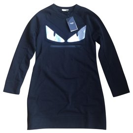 Fendi-Robe Fendi Monster-Noir