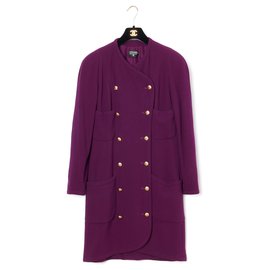 Chanel LILA MANTEL ODER KLEID FR40 Lila