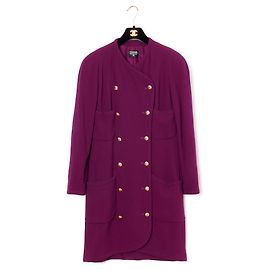 Chanel PURPLE COAT OR DRESS FR40 Purple