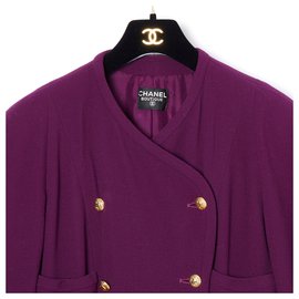 Chanel-ABRIGO O VESTIDO MORADO FR40-Púrpura