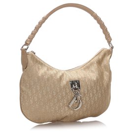 Dior-Dior Brown Dior Oblique Canvas Lovely Shoulder Bag-Brown,Beige
