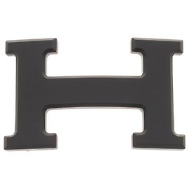 Fivela de cinto Hermès 5382 em PVD preto mate Preto