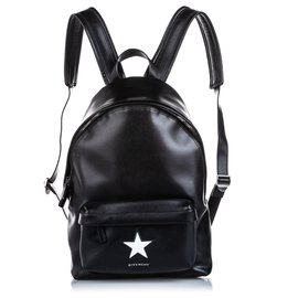 Givenchy Black Leather Star Backpack Black